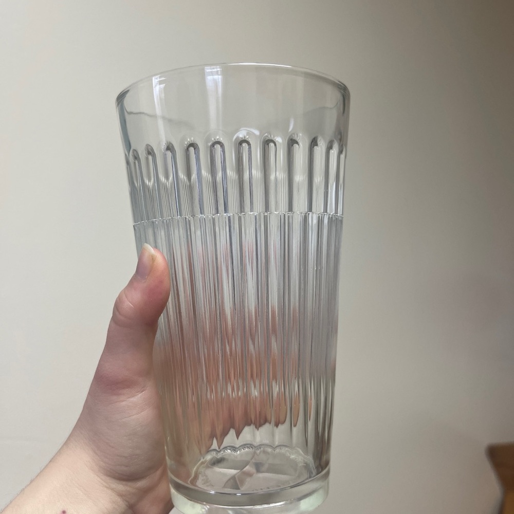Vintage Hazel Atlas Karlsons's Mix Quick Shaker Bar Glass Mix-Serv NOS